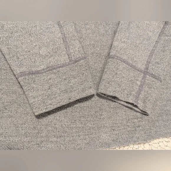 Reigning Champ Mélange Loopback 1/2 Half-Placket Snap Button Heathered Grey M - Picture 9 of 14